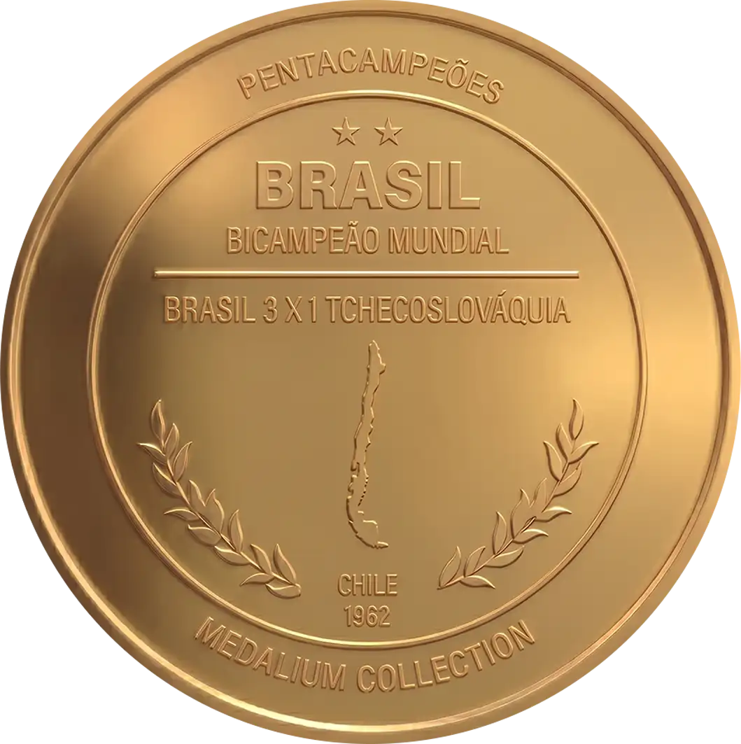 Medalha do Brasil bicampeão de 1962