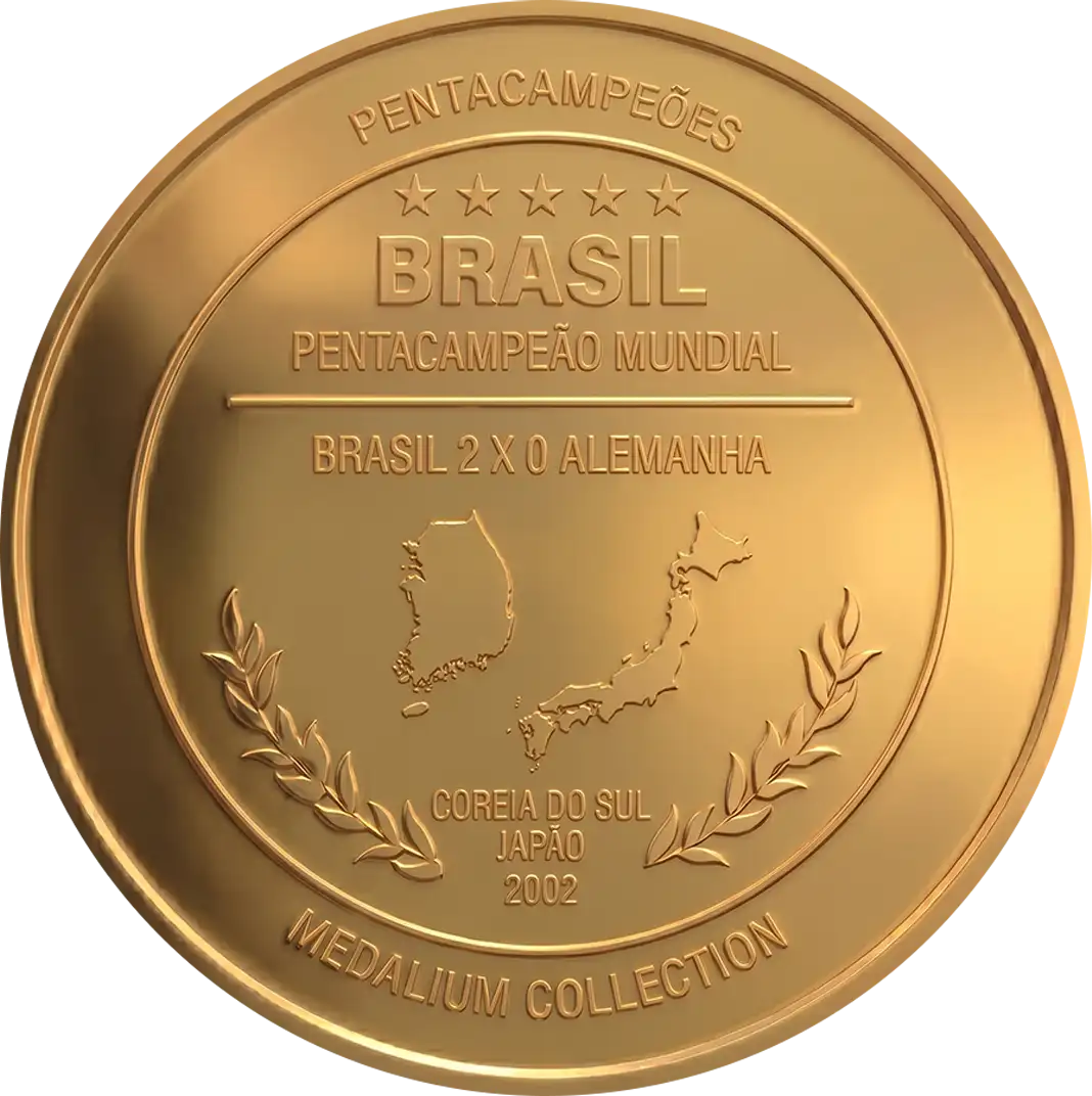 Medalha do Brasil pentacampeão de 2002