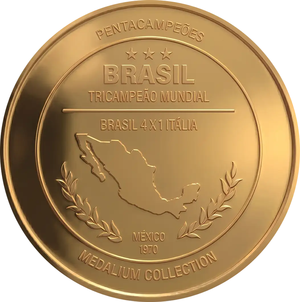 Medalha do Brasil tetracampeão de 1970