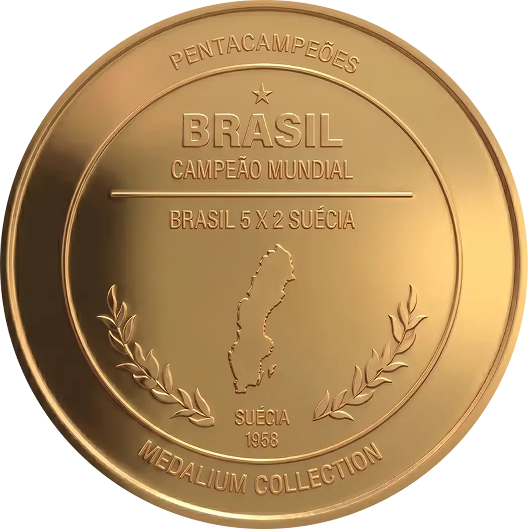 Medalha personalizada Brasil campeão de 1958